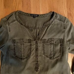 Express military green dress